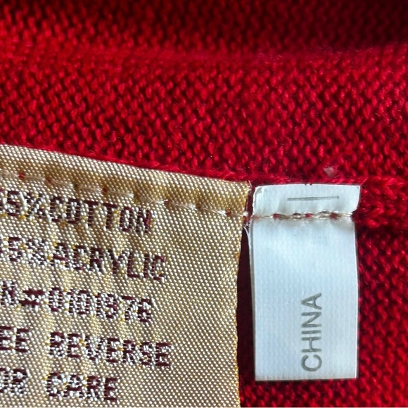 INSERCH red turtleneck sweater Sz L - Picture 5 of 7